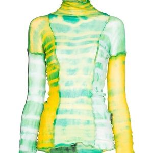 Asai HotWok Tie Dye Top in Green